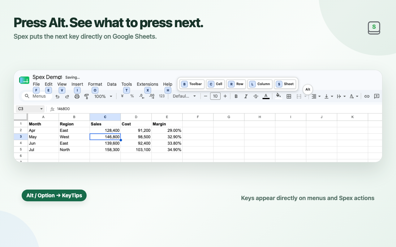Spex Chrome Web Store screenshot 1